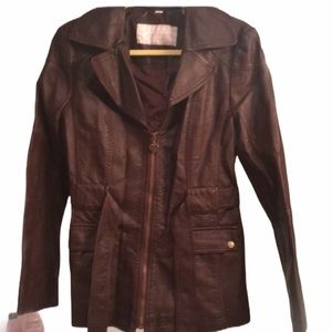 Jessica Simpson coat M faux leather look jacket